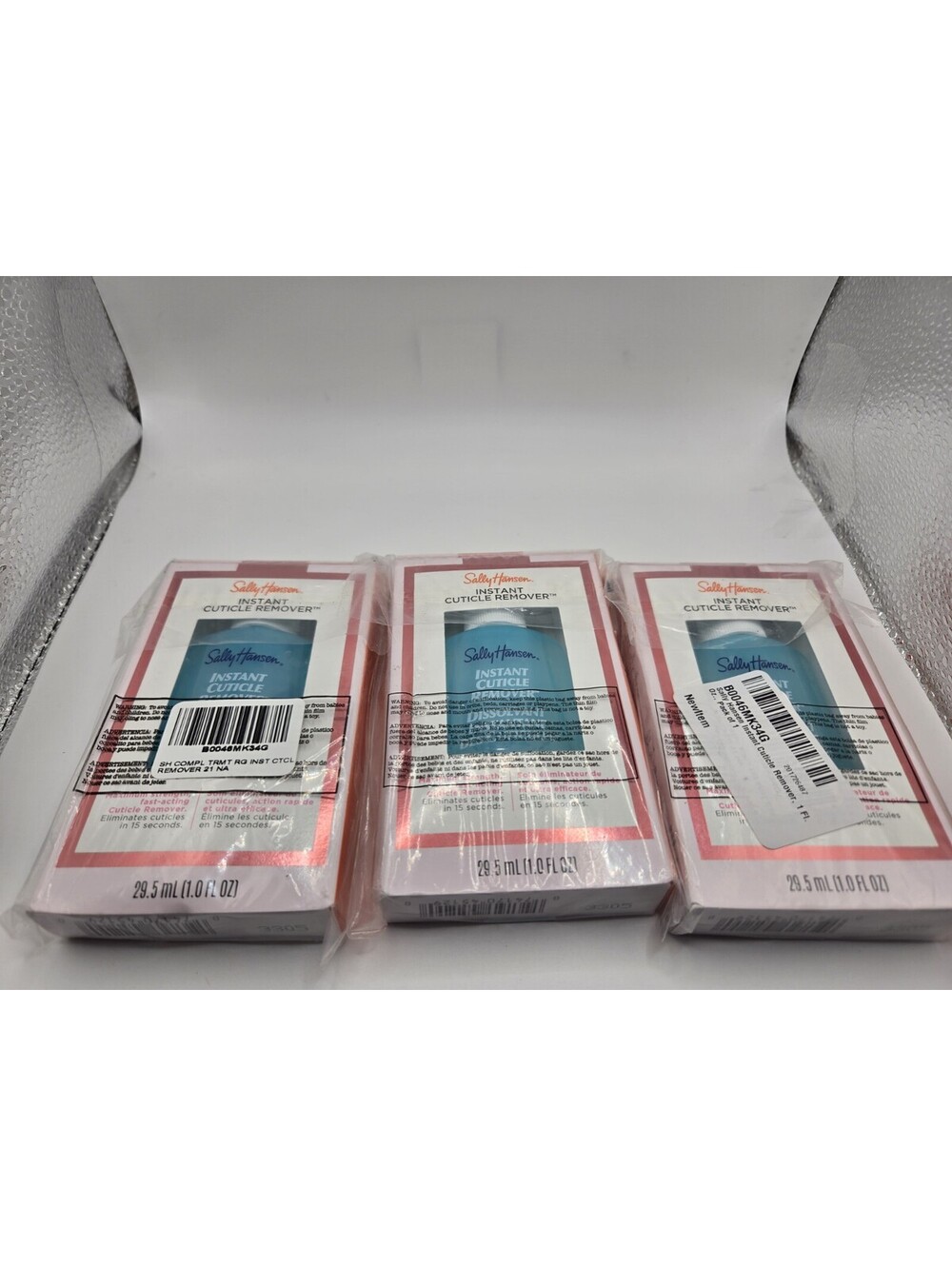 3 Pack Sally Hansen Instant Cuticle Remover Nail Treatment 1oz Each New